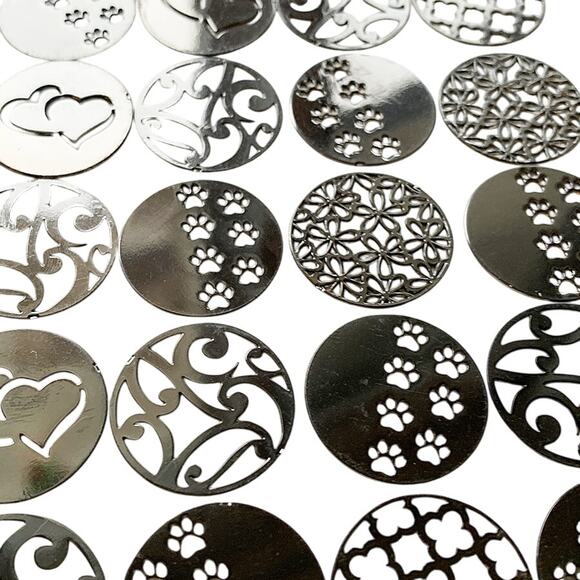 25-Piece Black Metal Circle 22mm Floating Locket Jewelry Making Craft Supplies - Picture 5 of 7